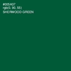 #005A37 - Sherwood Green Color Image